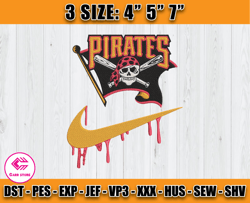 nike pittsburgh pirates embroidery, nike mlb embroidery, embroidery machine