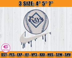 tampa bay rays embroidery, nike mlb embroidery, embroidery machine