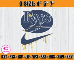 tampa bay rays nike embroidery, nike mlb embroidery, embroidery machine file