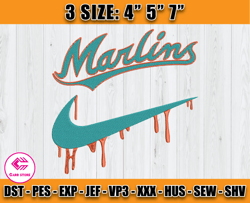 miami marlins embroidery, mlb embroidery, embroidery design