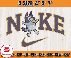 nike x bluey embroidery embroidery, cartoon embroidery, cartoon inspired embroidery