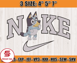 nike x bluey embroidery embroidery, nike cartoon embroidery, embroidery design