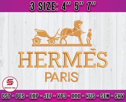 hermes embroidery, logo fashion embroidery, embroidery file