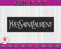 ysl logo emboridery, logo fashion emboridery, embroidery pattern