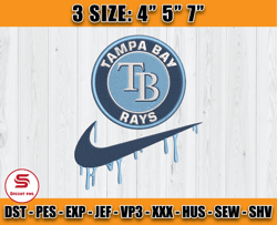 tampa bay rays embroidery, mlb embroidery, embroidery file