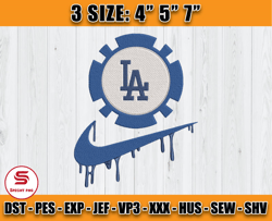 dodgers embroidery, mlb nike embroidery, embroidery machine file