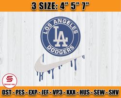 los angeles dodgers embroidery, all teams mlb embroidery, embroidery design baseball