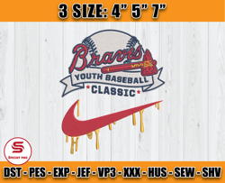 nike mlb embroidery, logo braves logo embroidery, embroidery machine