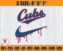 chicago cubs embroidery, mlb nike embroidery, embroidery machine file