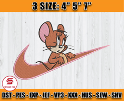 nike jerry embroidery, tom and jerry embroidery, machine embroidery pattern