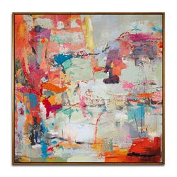 hand painted color landscape oil abstract canvas painting wall art living room