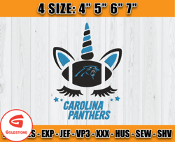Panthers Embroidery, Unicorn Embroidery, NFL Machine Embroidery Digital, 4 sizes Machine Emb Files -26 - Goldstone
