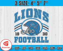 detroit lions football embroidery design, brand embroidery, nfl embroidery file, logo shirt 70