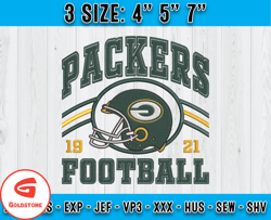 green bay packers football embroidery design, brand embroidery, nfl embroidery file, logo shirt 71