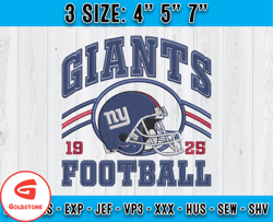 new york giants football embroidery design, brand embroidery, nfl embroidery file, logo shirt 75