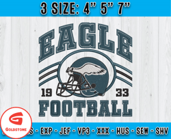 philadelphia eagles football embroidery design, brand embroidery, nfl embroidery file, logo shirt 76