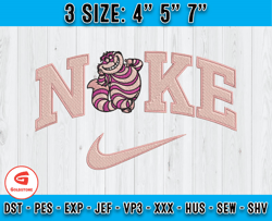 nike cheshire cat embroidery, nike embroidery, disney characters embroidery