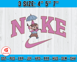 dormouse x nike embroidery, nike disney embroidery, embroidery pattern