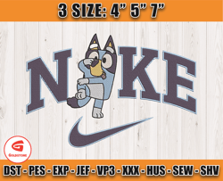 nike x bluey embroidery embroidery, nike cartoon embroidery, embroidery design machine