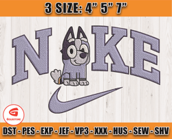 nike x socks embroidery, nike cartoon embroidery, bluey character embroidery