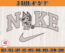 nike x cute muffin embroidery, bluey character embroidery, embroidery machine