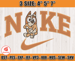 nike x bingo embroidery, bluey character embroidery, character embroidery design