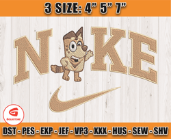 nike x bluey embroidery, nike cartoon embroidery, cartoon character embroidery