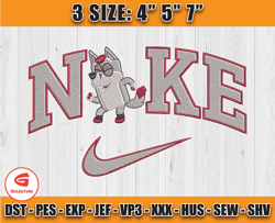 nike x bluey embroidery, cartoon character embroidery, embroidery pattern