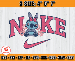 stitch and angel in love embroidery, stitch nike embroidery machine, cartoon embroidery design file