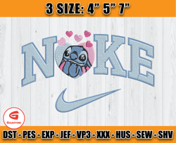 stitch heart embroidery design, stitch nike embroidery machine, cartoon embroidery design file