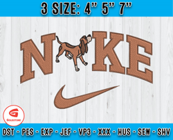 nike copper package embroidery, the fox and the hound embroidery, disney embroidery