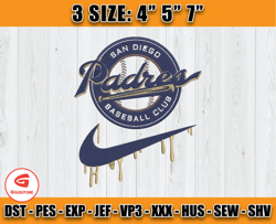 San Diego Padres Embroidery, Nike MLB embroidery, applique embroidery designs