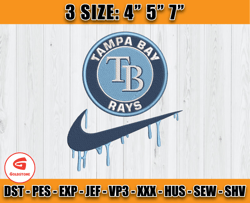 Tampa Bay Rays Embroidery, MLB Embroidery, embroidery file