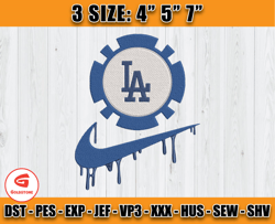 dodgers embroidery, mlb nike embroidery, embroidery machine file x