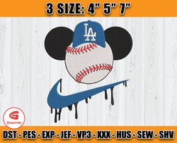 los angeles dodgers embroidery, mlb embroidery, embroidery machine z