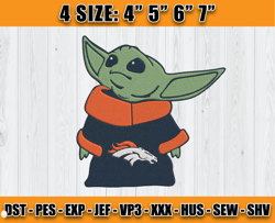broncos baby yoda embroidery file, broncos embroidery, baby yoda embroidery design, embroidery design d15 - clasquinsvg