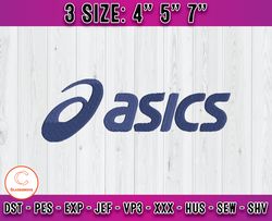 asics logo embroidery, logo fashion embroidery, embroidery machine