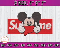 superme logo embroidery, logo fashion brand embroidery, embroidery file