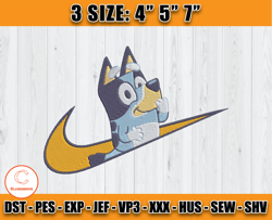 nike bluey embroidery, disney nike embroidery, embroidery pattern