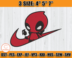 deadpool embroidery, nike deadpool embroidery, embroidery pattern