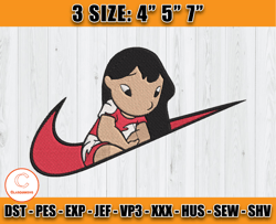 nike lilo embroidery, disney nike embroidery, lilo and stitch embroidery