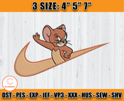 nike jerry embroidery, tom and jerry embroidery, machine embroidery pattern x