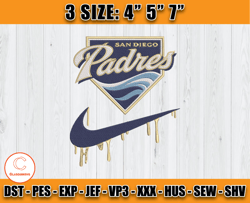 san diego padres embroidery, mlb baseball teams, embroidery file