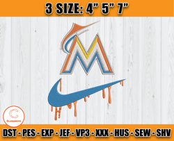 miami marlins embroidery, nike mlb embroidery, embroidery pattern