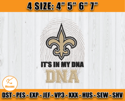 It's My DNA Saints Embroidery Design, New Orleans Saints Embroidery, Football Embroidery Design, Embroidery Patterns
