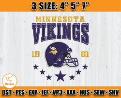 Minnesota Vikings Football Embroidery Design, Brand Embroidery, NFL Embroidery File, Logo Shirt 41