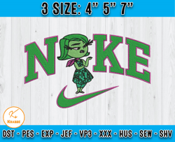 nike disgust embroidery, inside out embroidery, embroidery machine