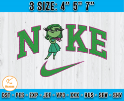 nike disgust embroidery, disney embroidery, inside out characters embroidery