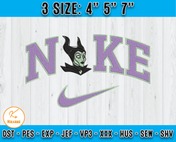 nike maleficent embroidery, maleficent embroidery, cartoon inspired embroidery