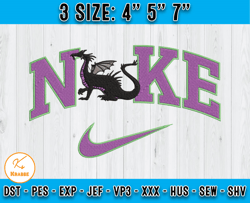 nike dragon embroidery, disney nike embroidery, maleficent embroidery